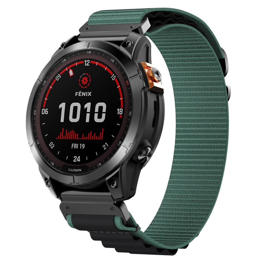 Correa Alpine nylon Garmin Approach S70 - 47mm (verde/negro)
