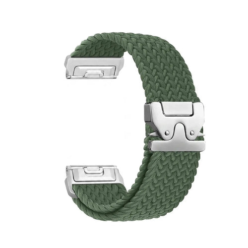 Correa trenzada con hebilla-P Garmin Quatix 8 Pro - 47mm (verde/plata)