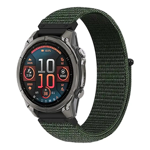 Correa nylon premium Garmin Fenix 7s (verde)