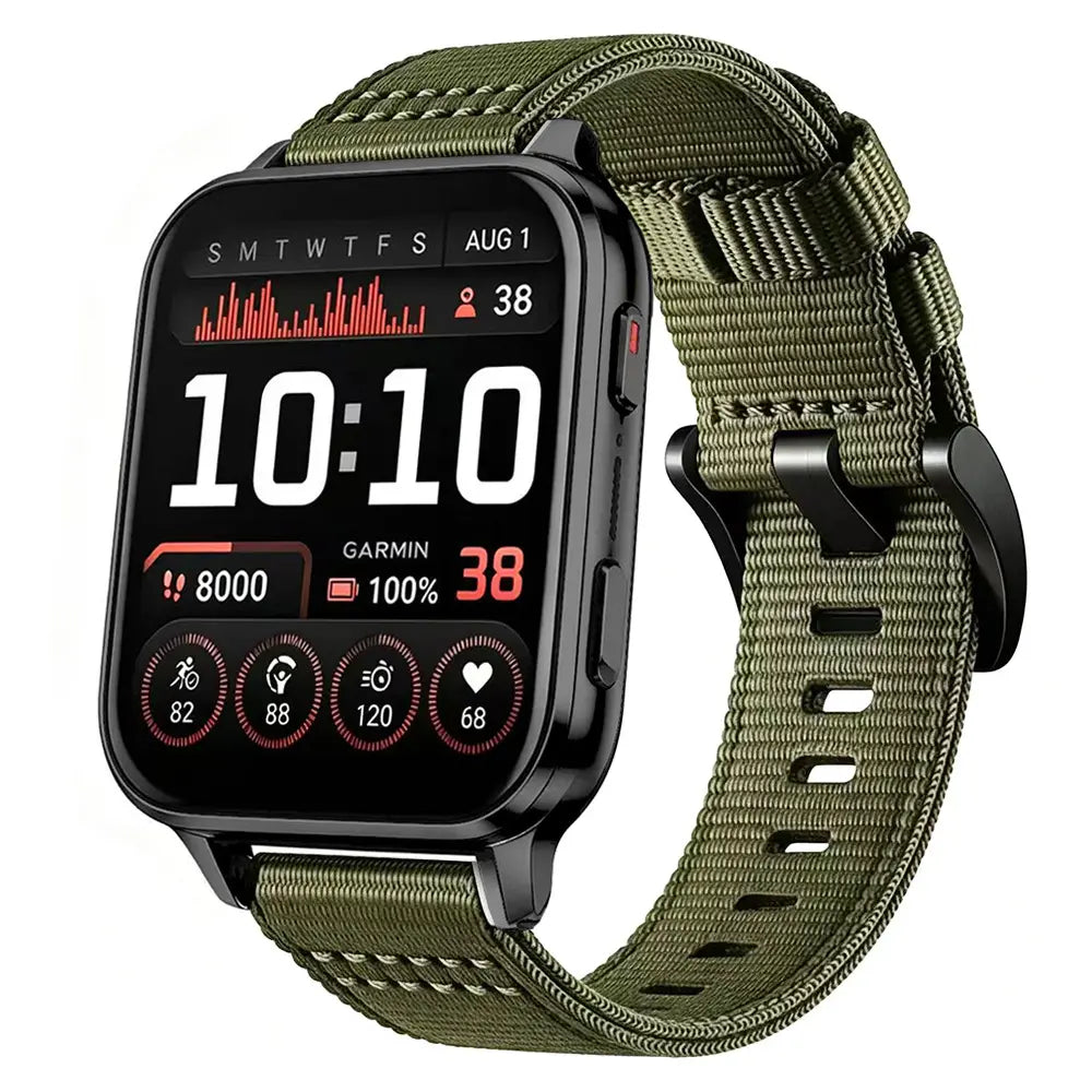 Correa nylon con hebilla Garmin Venu X1 (verde)