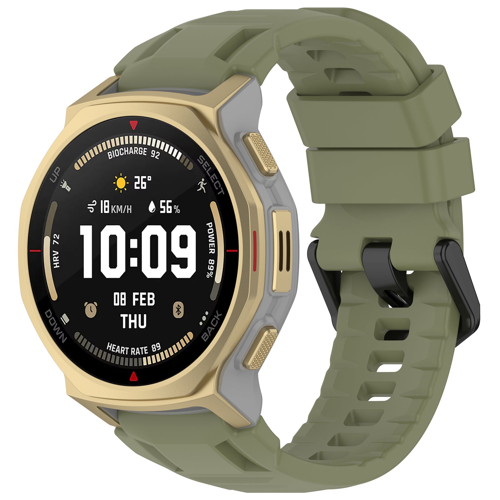 Correa silicona Amazfit T-Rex 3 Pro - 44mm (verde)