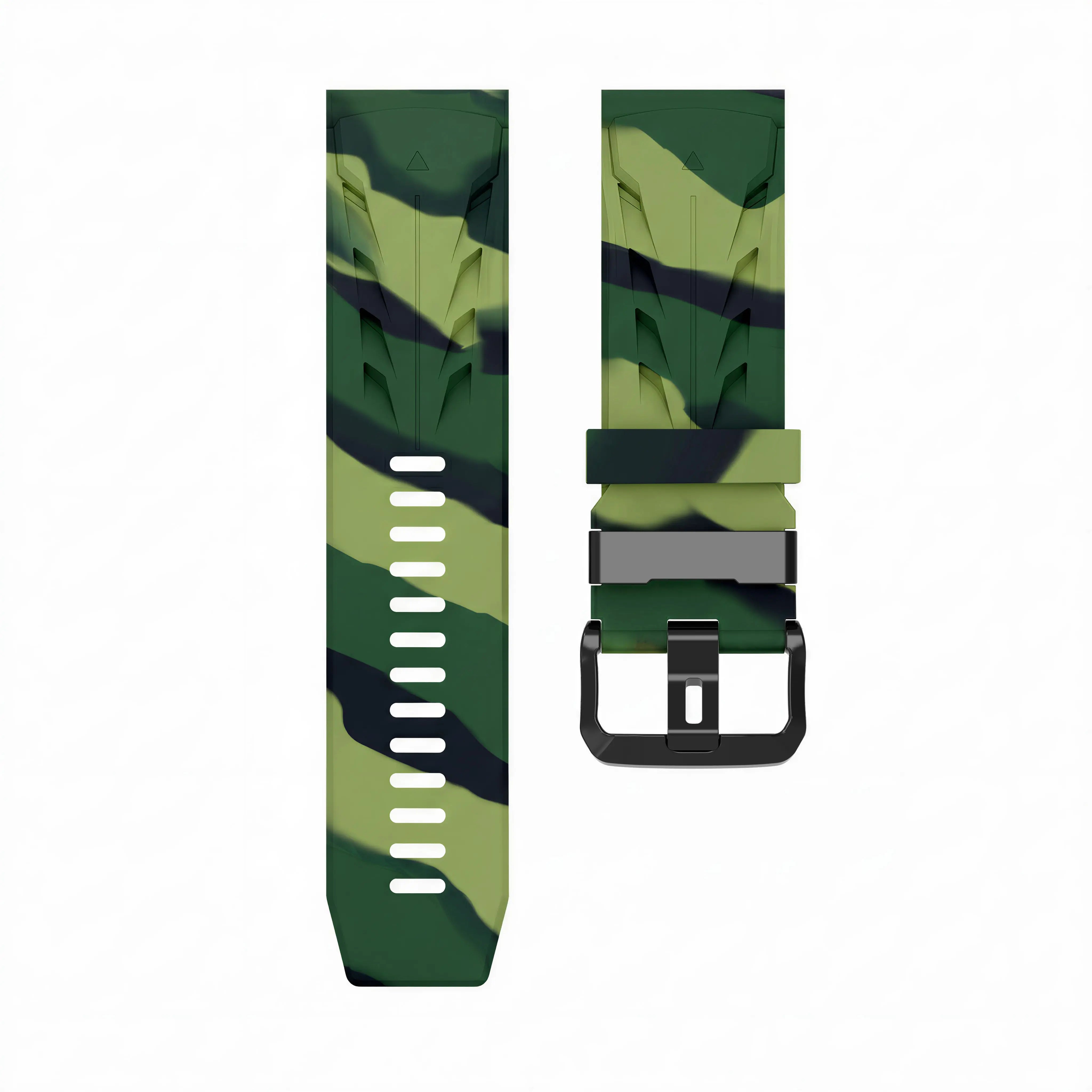 Correa silicona race Garmin Epix Pro (Gen 2) 51mm (verde camuflaje)