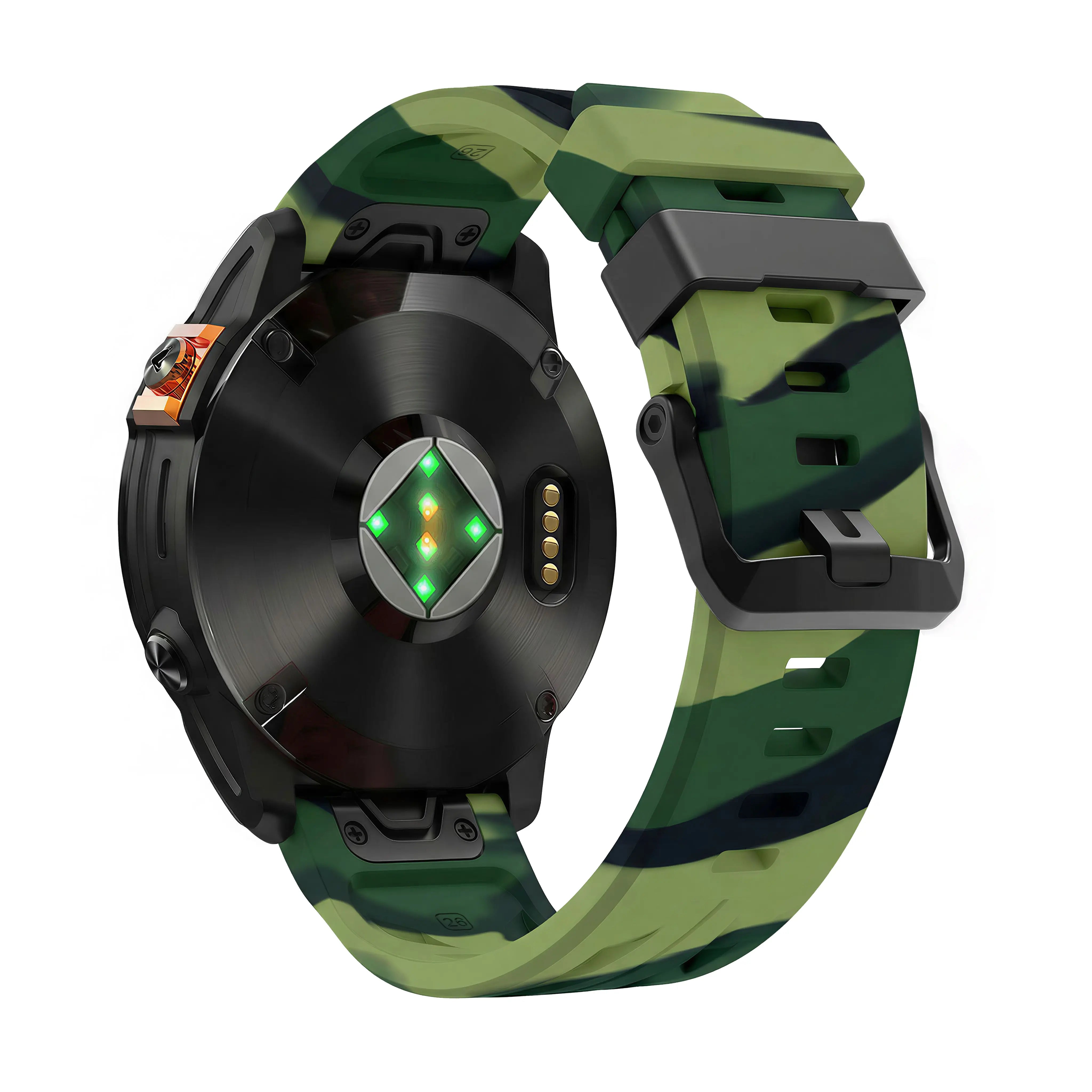 Correa silicona race Garmin Epix Pro (Gen 2) 51mm (verde camuflaje)