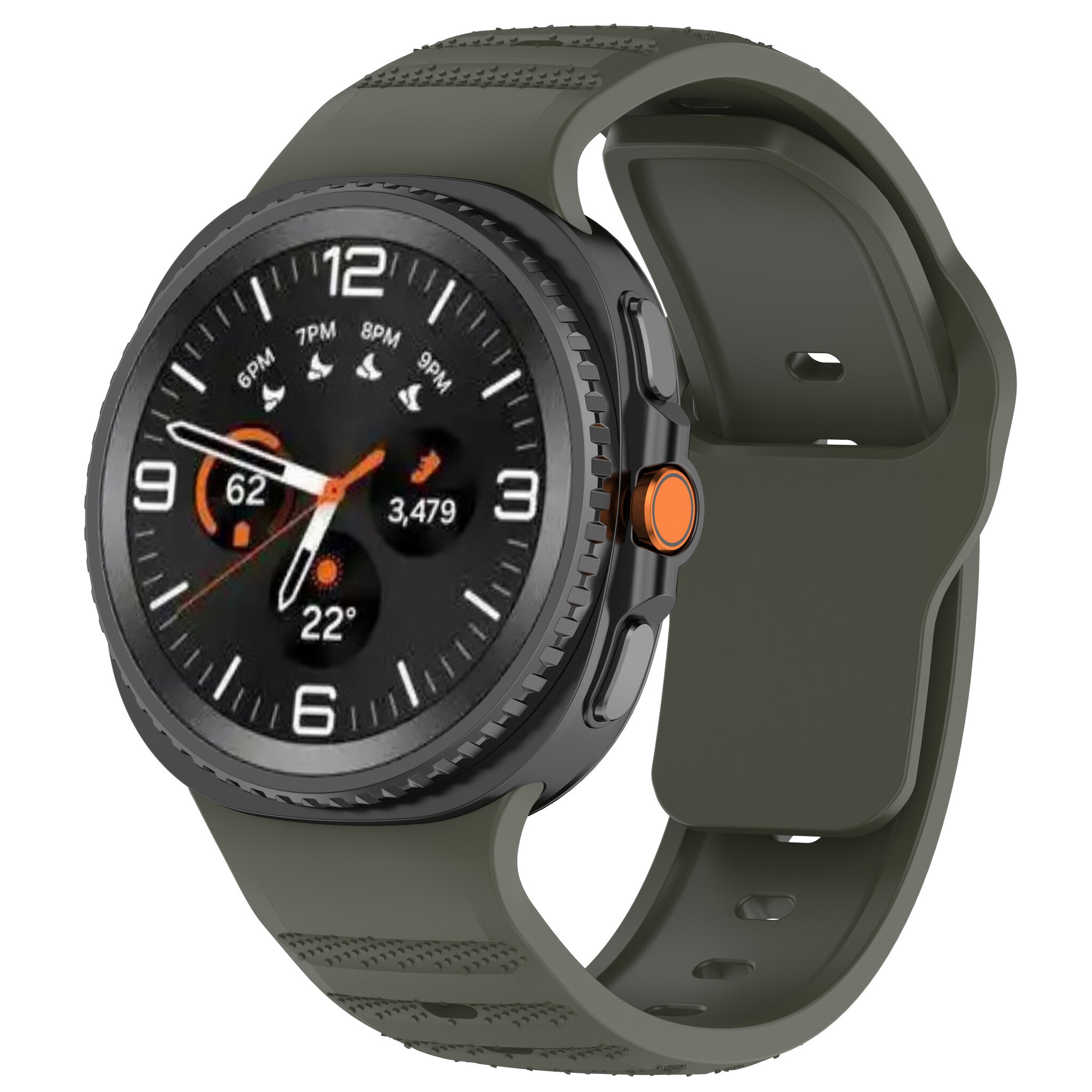 Correa silicona outdoor Samsung Galaxy Watch 8 - 44mm (verde oscuro)