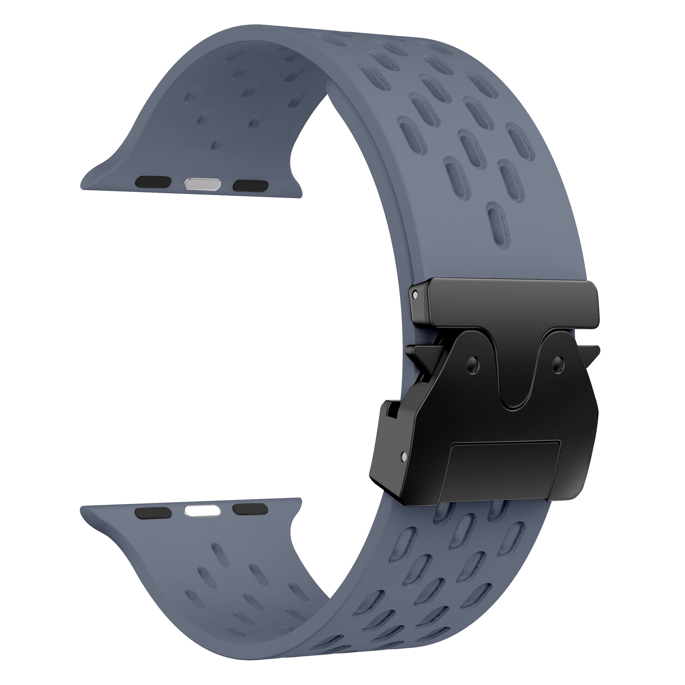 Apple Watch Silicone Air Strap with P-Buckle (Grayblue)
