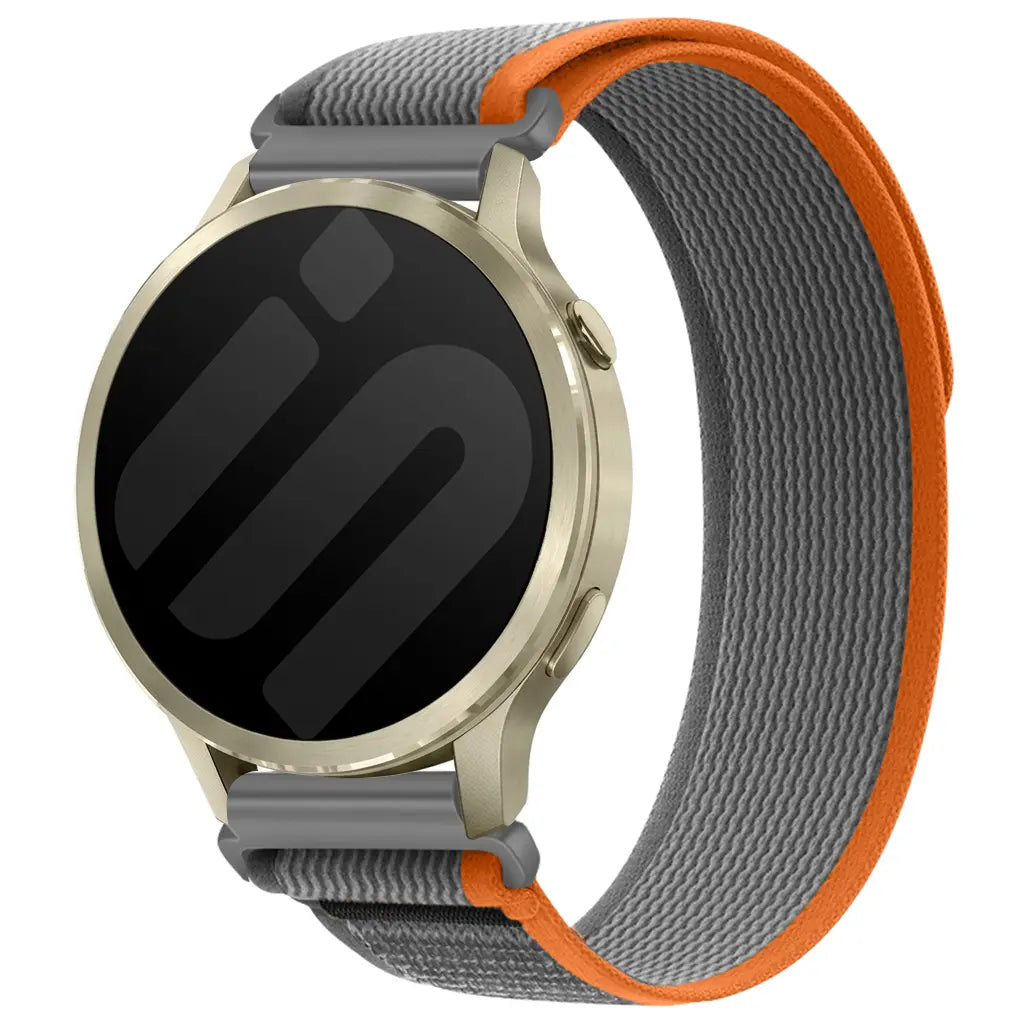 Correa nylon trail Garmin Venu (gris/naranja)