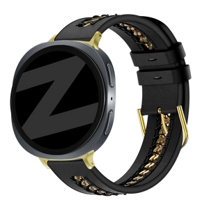 Bandz Correa cuero 'Chains' Samsung Galaxy Watch 8 Classic (negro)