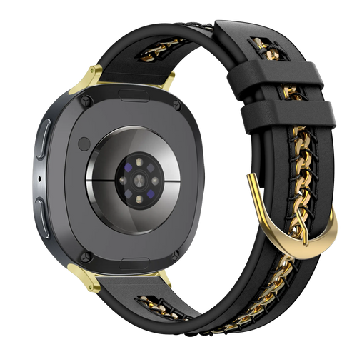 Bandz Correa cuero 'Chains' Samsung Galaxy Watch 8 - 44mm (negro)