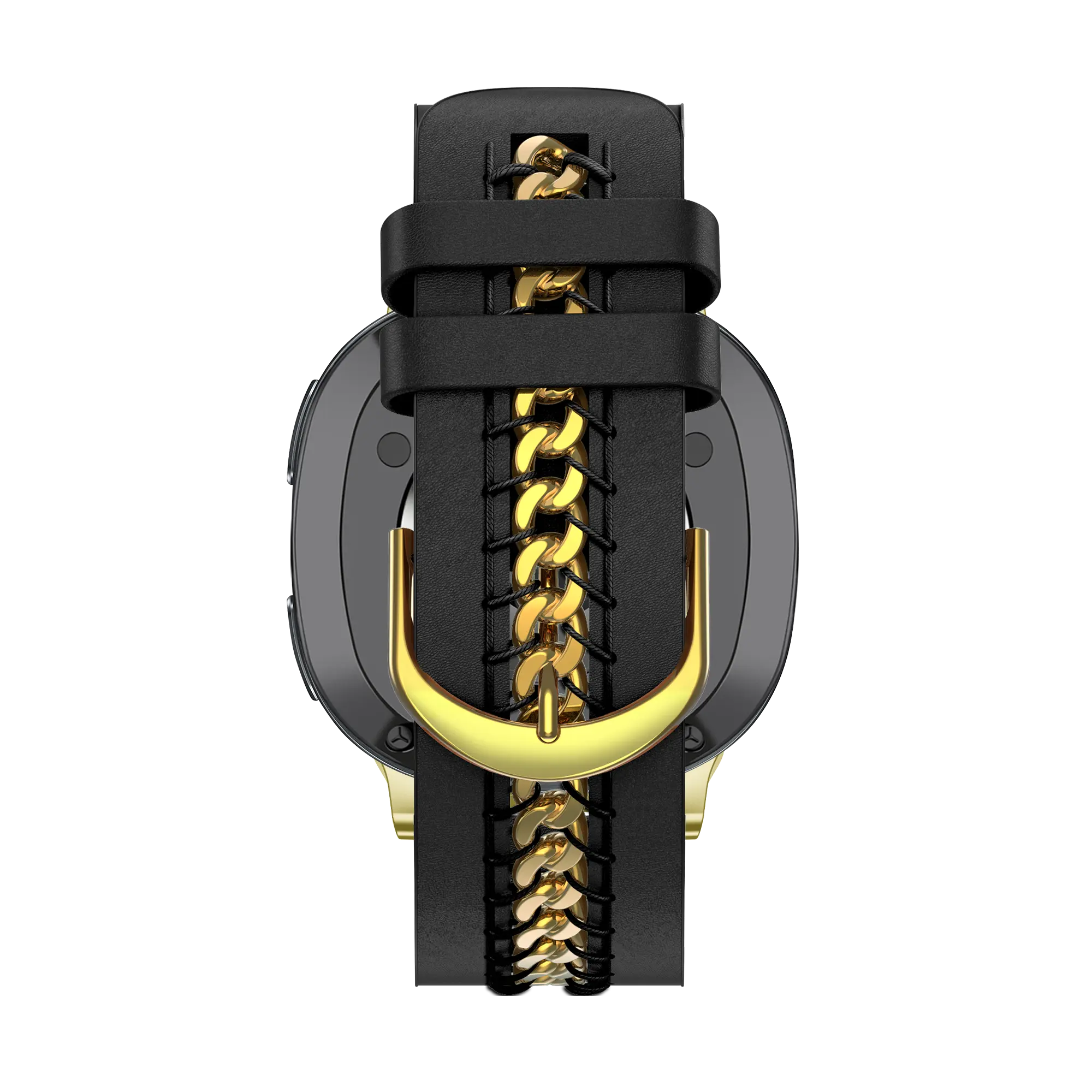 Bandz Correa cuero 'Chains' Samsung Galaxy Watch 8 Classic (negro)