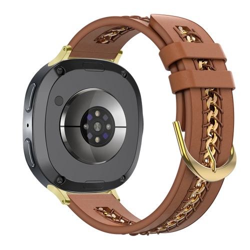 Bandz Correa cuero 'Chains' Samsung Galaxy Watch 8 - 40mm (marrón)