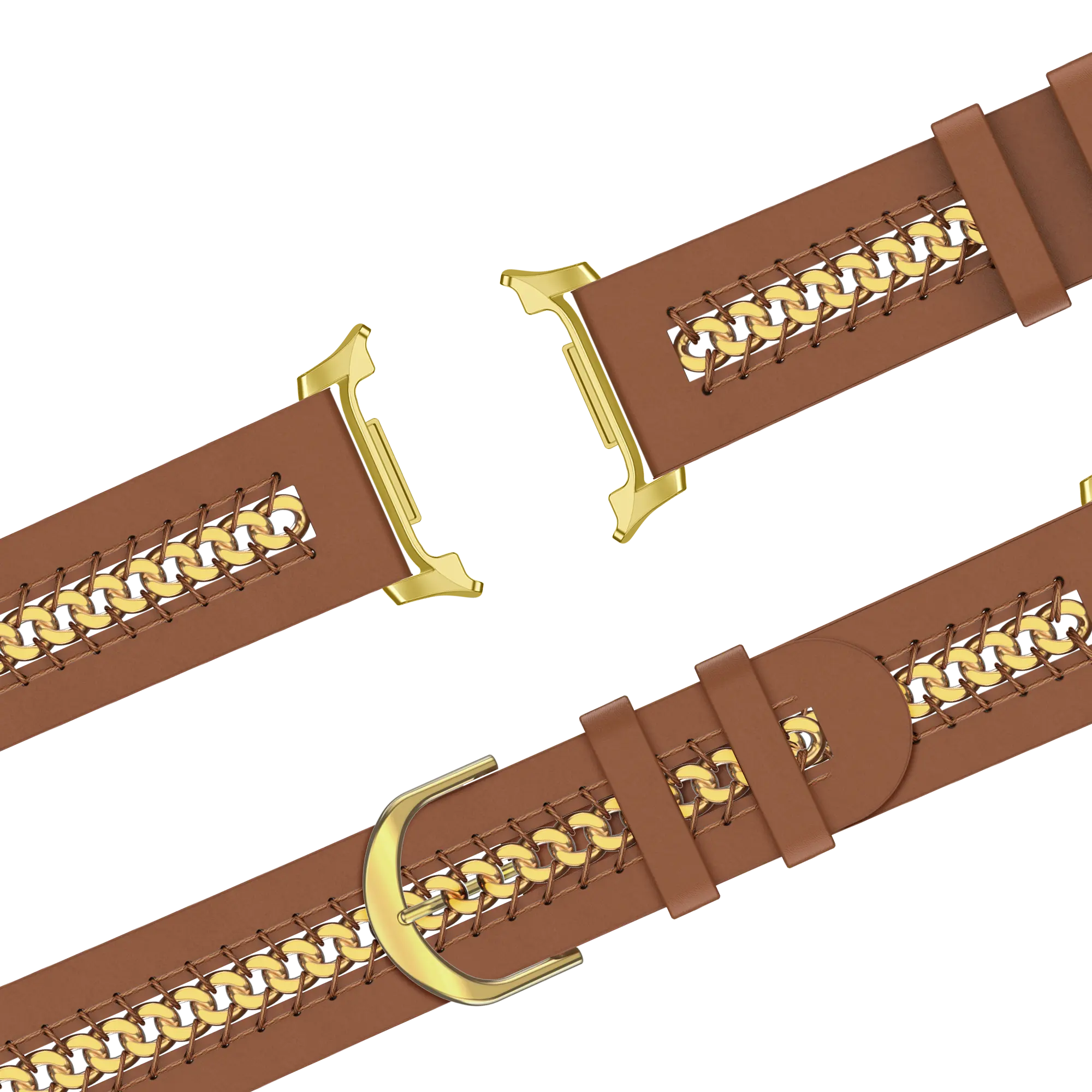 Bandz Correa cuero 'Chains' Samsung Galaxy Watch 8 Classic (marrón)