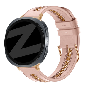 Bandz Correa cuero 'Chains' Samsung Galaxy Watch 8 - 44mm (rosa)