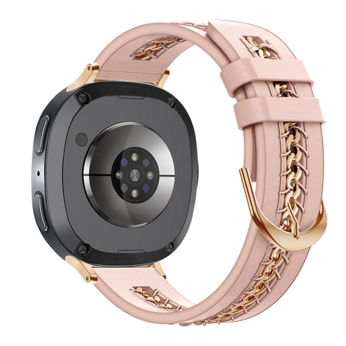 Bandz Correa cuero 'Chains' Samsung Galaxy Watch 8 - 44mm (rosa)