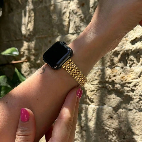 xoxo Wildhearts Correa acero 'slim' Apple Watch (dorado)