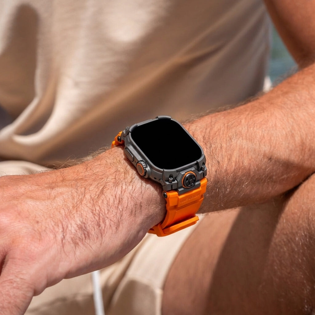 Correa silicona 'Cuatro garras' Apple Watch (naranja)