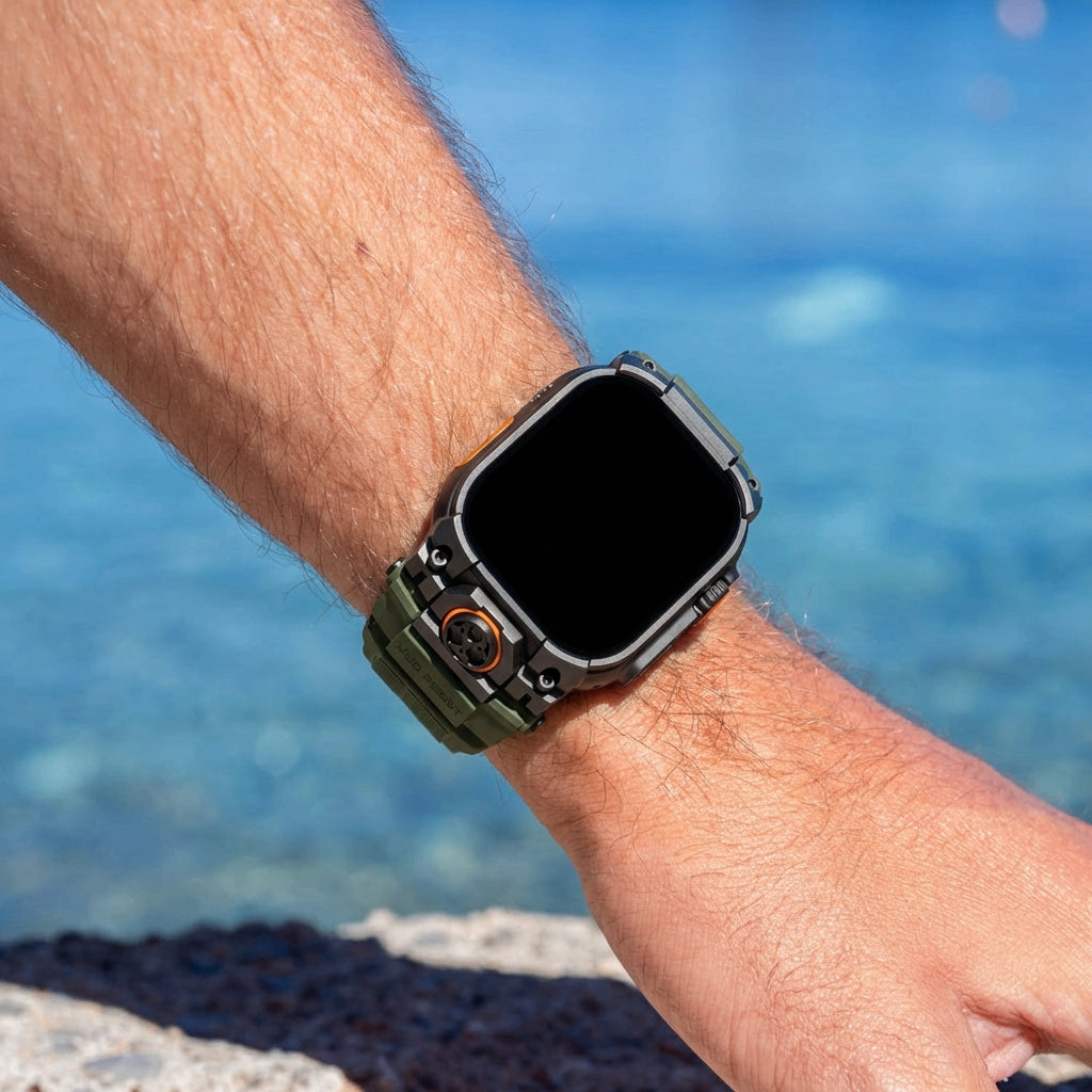 Correa silicona 'Cuatro garras' Apple Watch (verde)