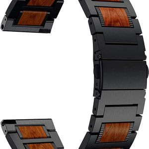 Correa madera/acero Motorola Moto Watch - 47mm (negro)
