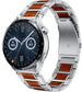 Correa madera/acero Huawei Watch GT 3 46mm (plata)