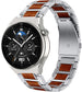 Correa madera/acero Huawei Watch GT 3 Pro 46mm (plata)
