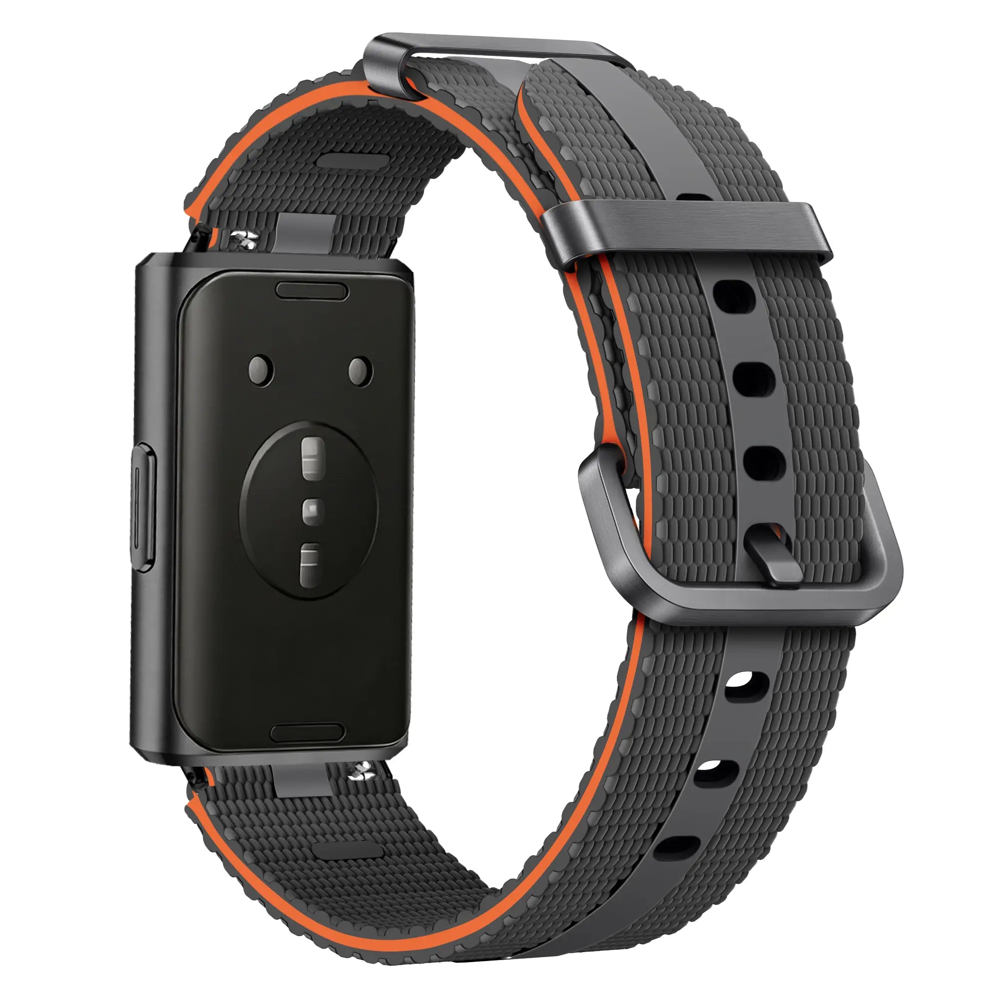 Huawei Band 11 Silicone Active Strap (Dark Grey/Orange)