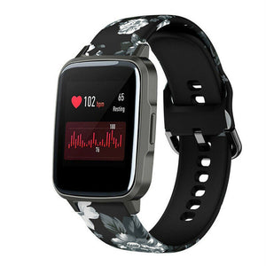 Grey Flower ID205L Strap