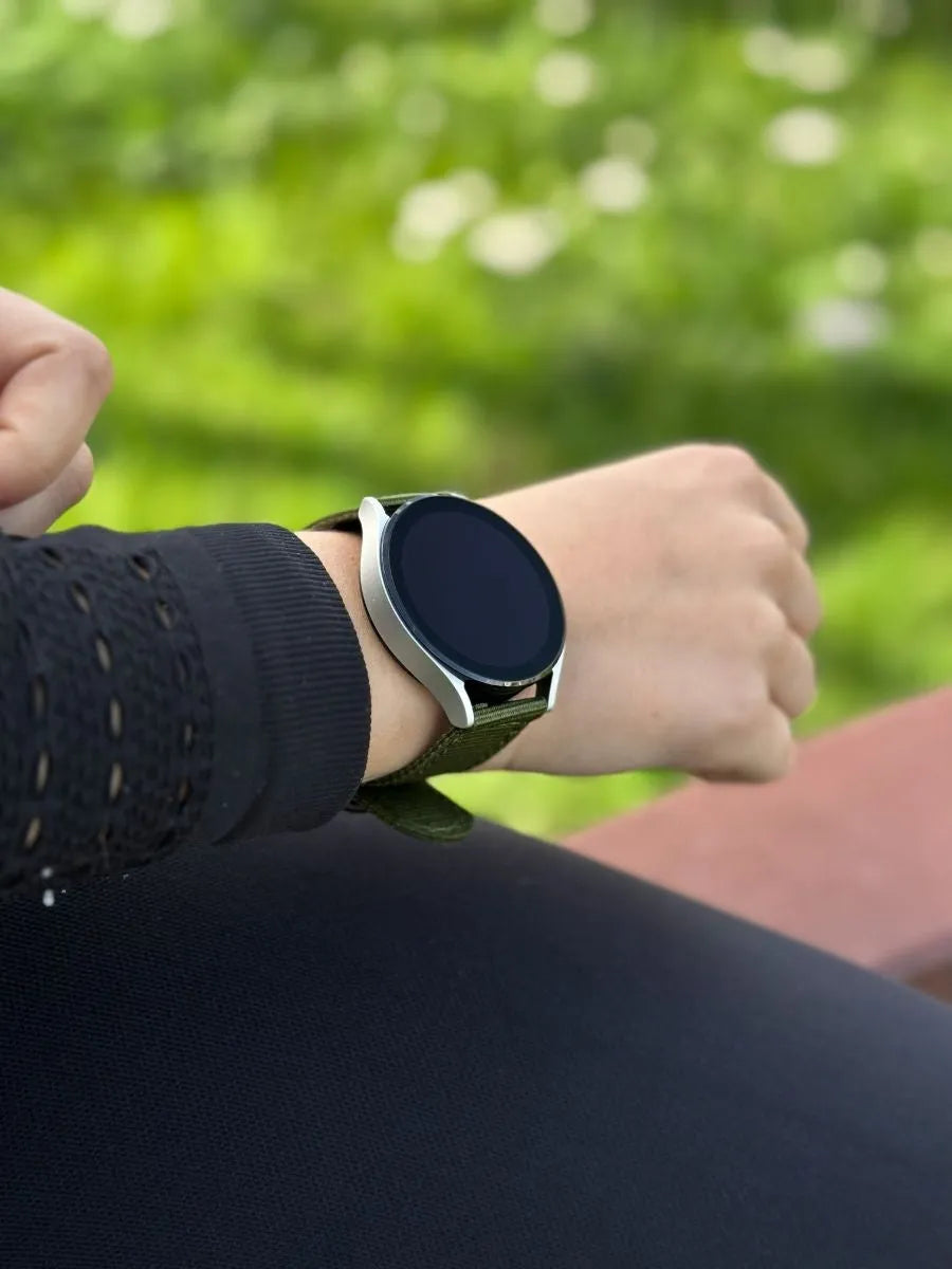 Bracelet nylon con hebilla Fossil Gen 4 Explorist HR (verde)