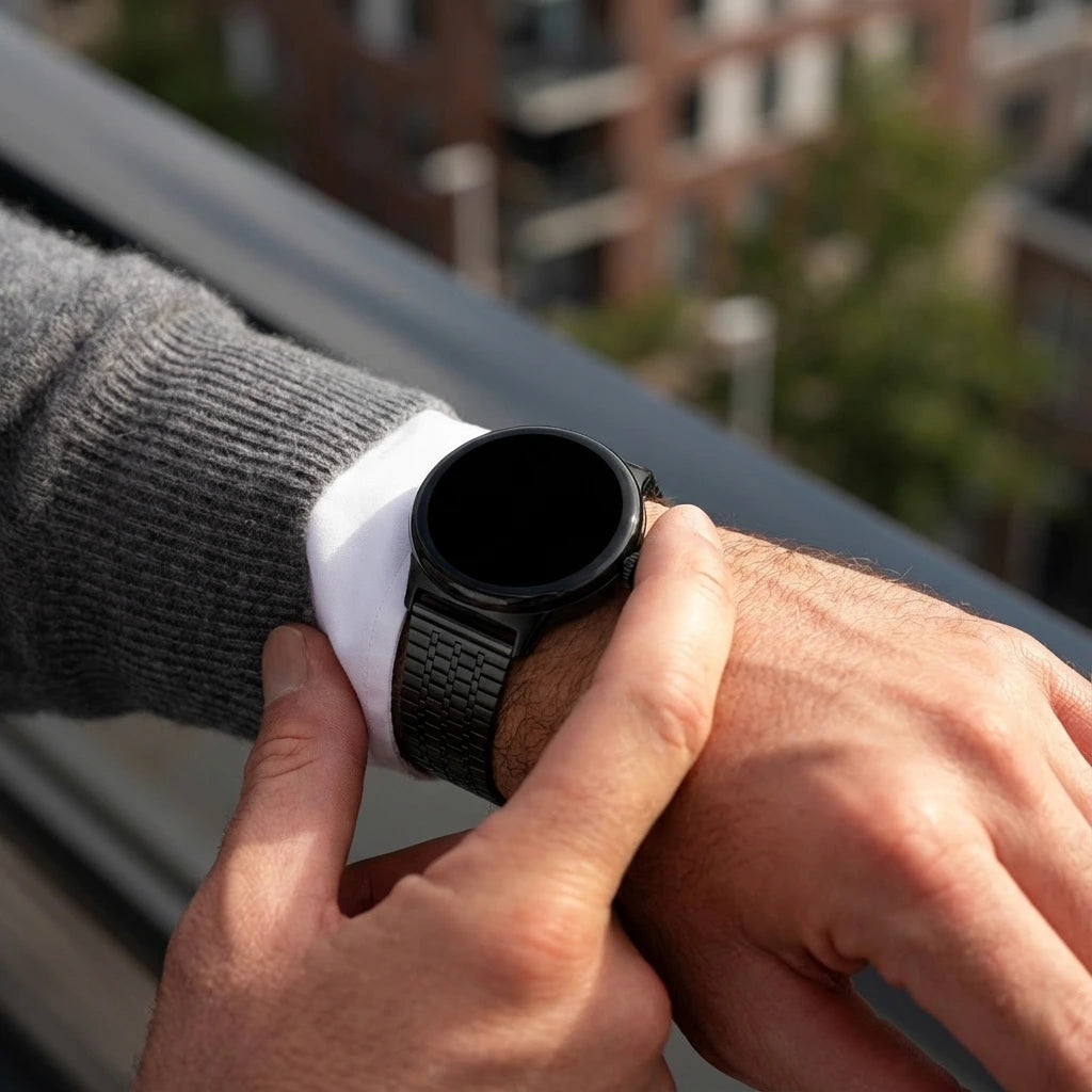 Correa acero de luxe Google Pixel Watch 3 45mm (negro)