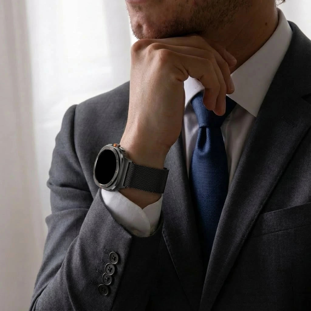 Bandz Samsung Galaxy Watch Ultra Milanese Loop Strap (Black)