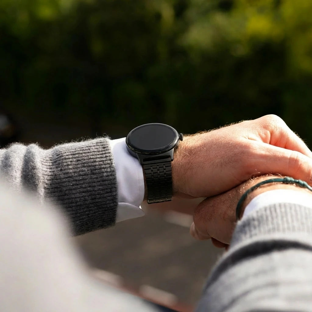 Correa acero de luxe Google Pixel Watch 3 45mm (negro)