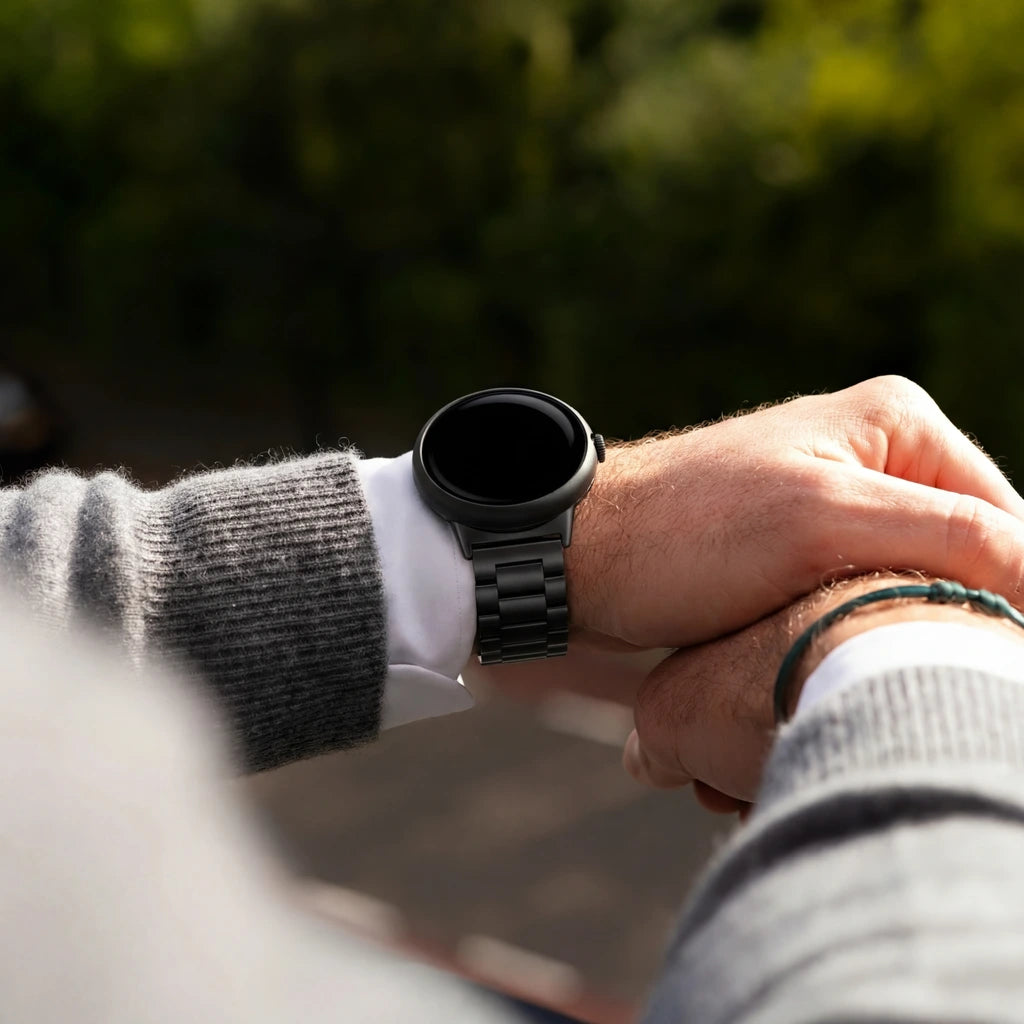 Google Pixel Watch 3 - 45mm Steel Strap (Black)