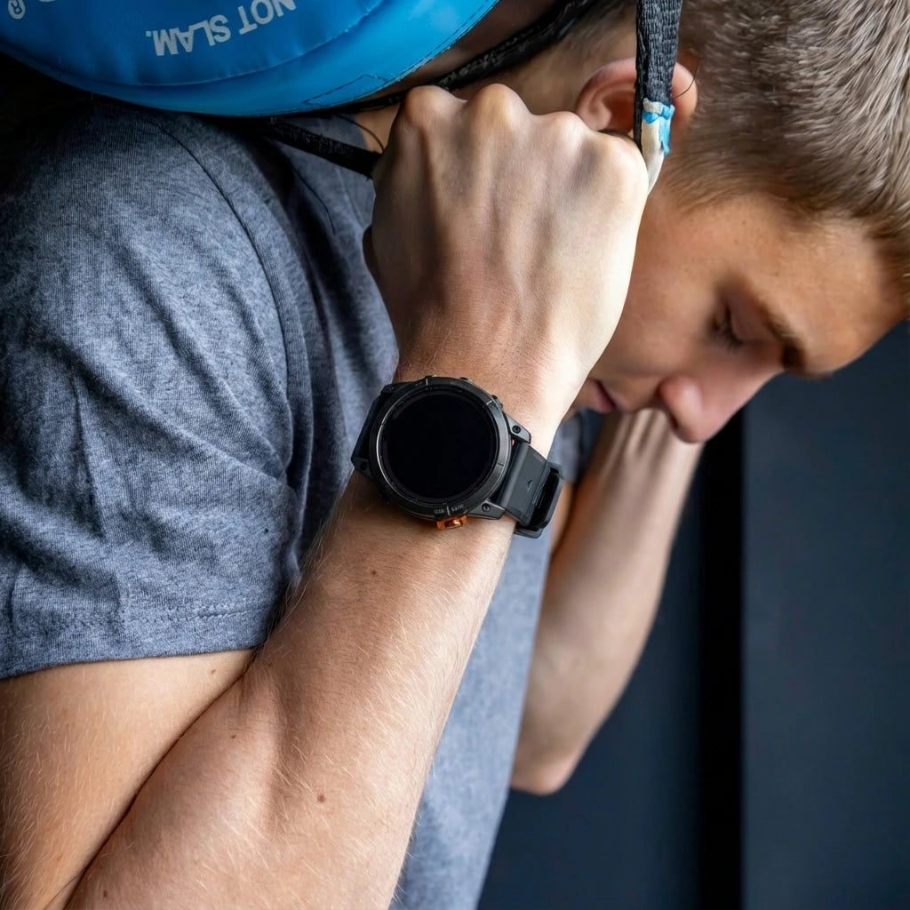 Garmin Fenix ​​5/6 Correa deportiva con hebilla (negro/gris)