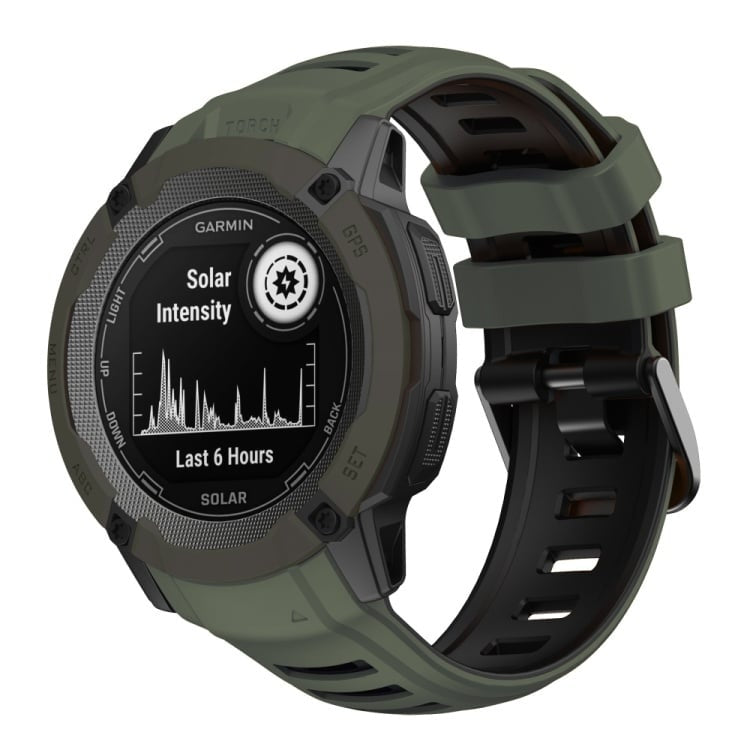 Correa deportiva Garmin Instinct 2x (verde oscuro/negro)