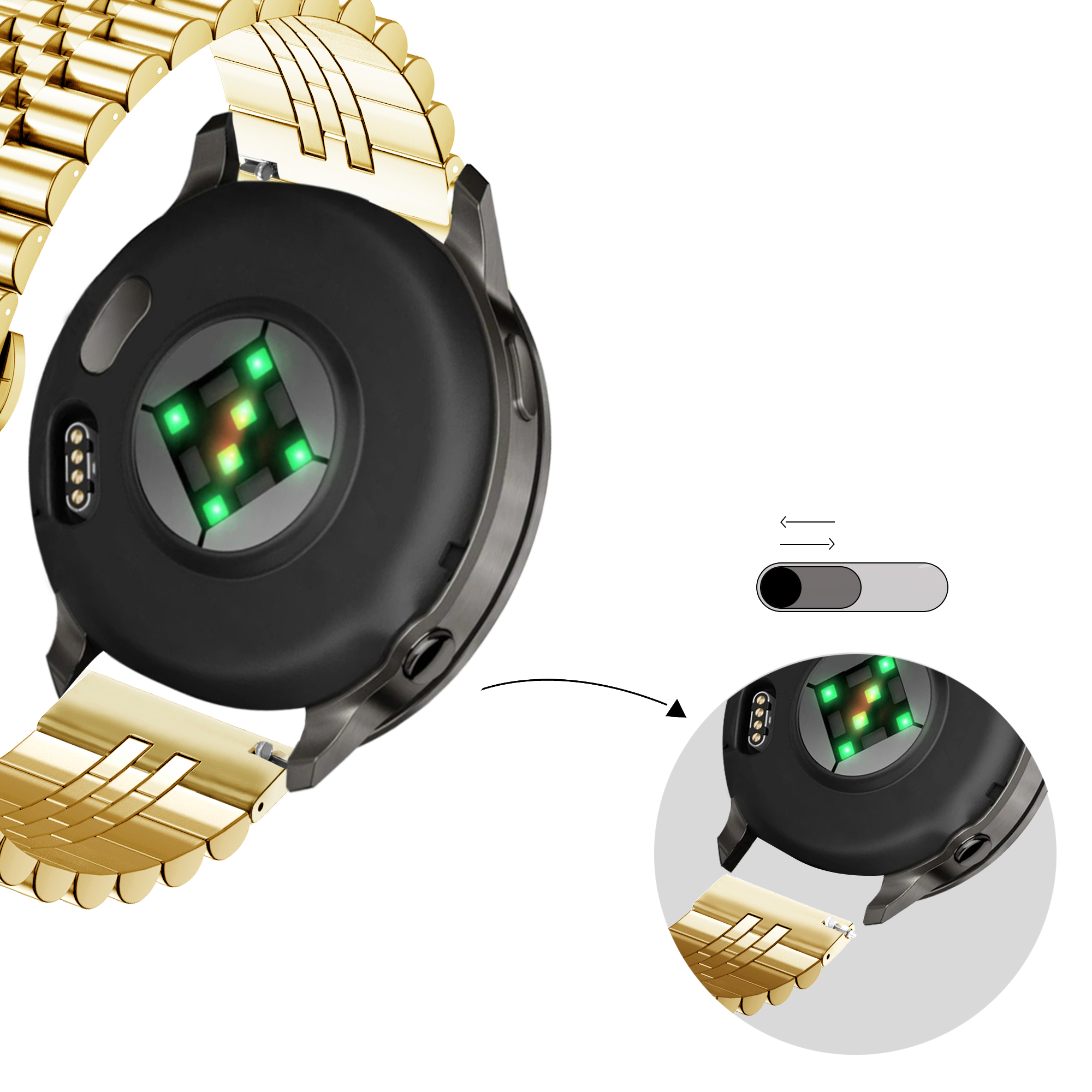 Bandz Correa acero 'Jubilee' Garmin Venu 3s (dorado)