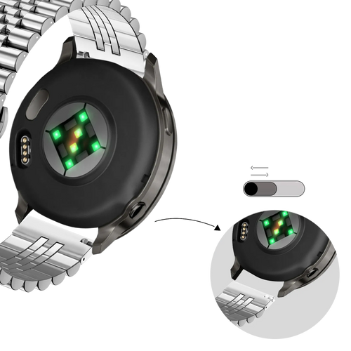 Bandz Correa acero 'Jubilee' Garmin Forerunner 265s (plateado)