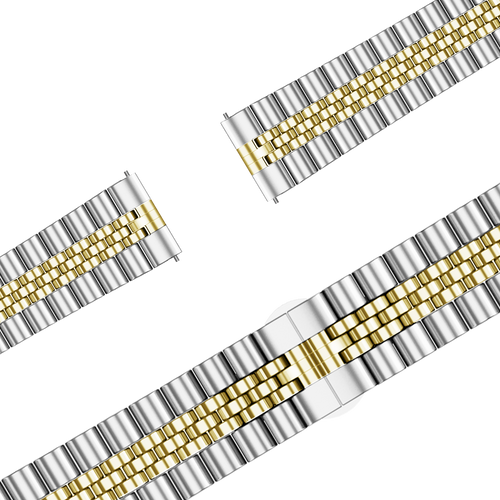 Bandz Garmin Venu 4 - 41mm Steel Strap 'Jubilee' (Silver/Gold)