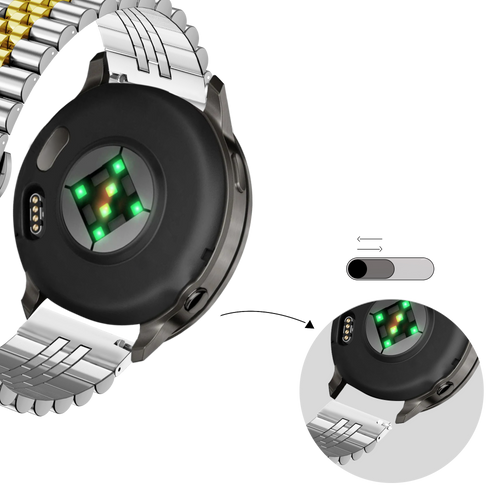 Bandz Garmin Venu 4 - 41mm Steel Strap 'Jubilee' (Silver/Gold)