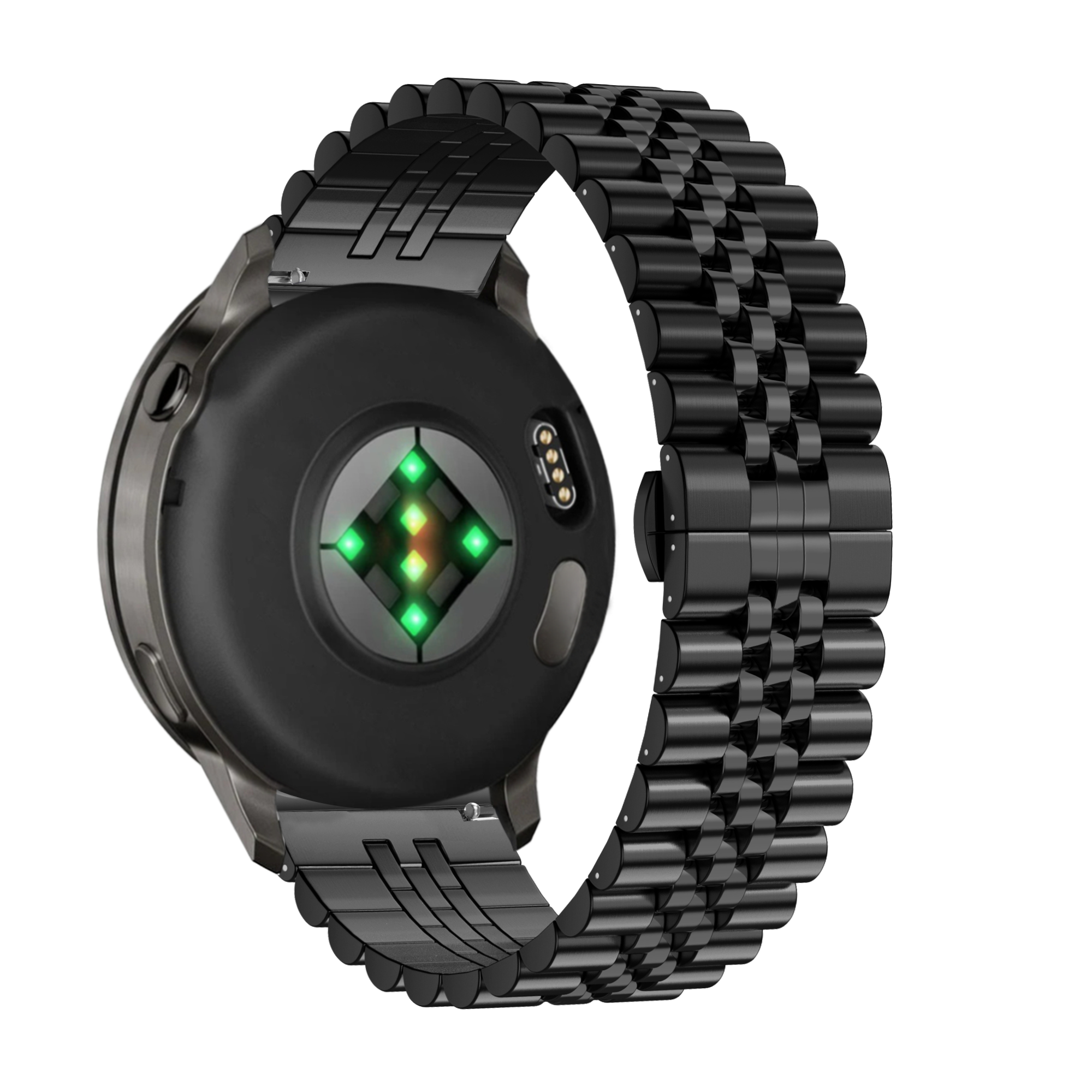 Bandz Garmin Forerunner 255s Steel Strap 'Jubilee' (Black)