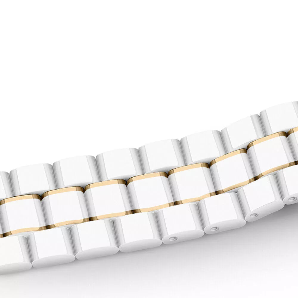 Correa ceramica Huawei Watch GT 6 41mm (blanco/dorado)