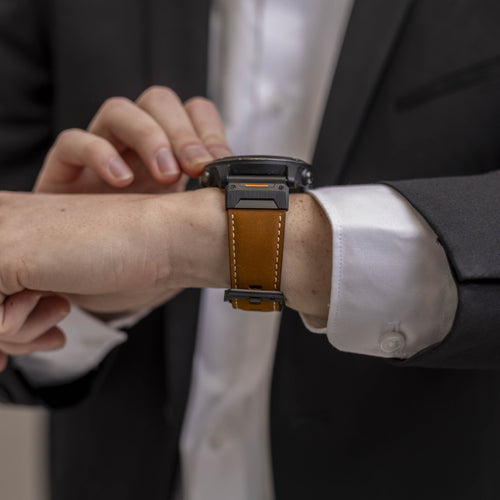 Garmin Descent MK1 Genuine Leather Strap (Brown)