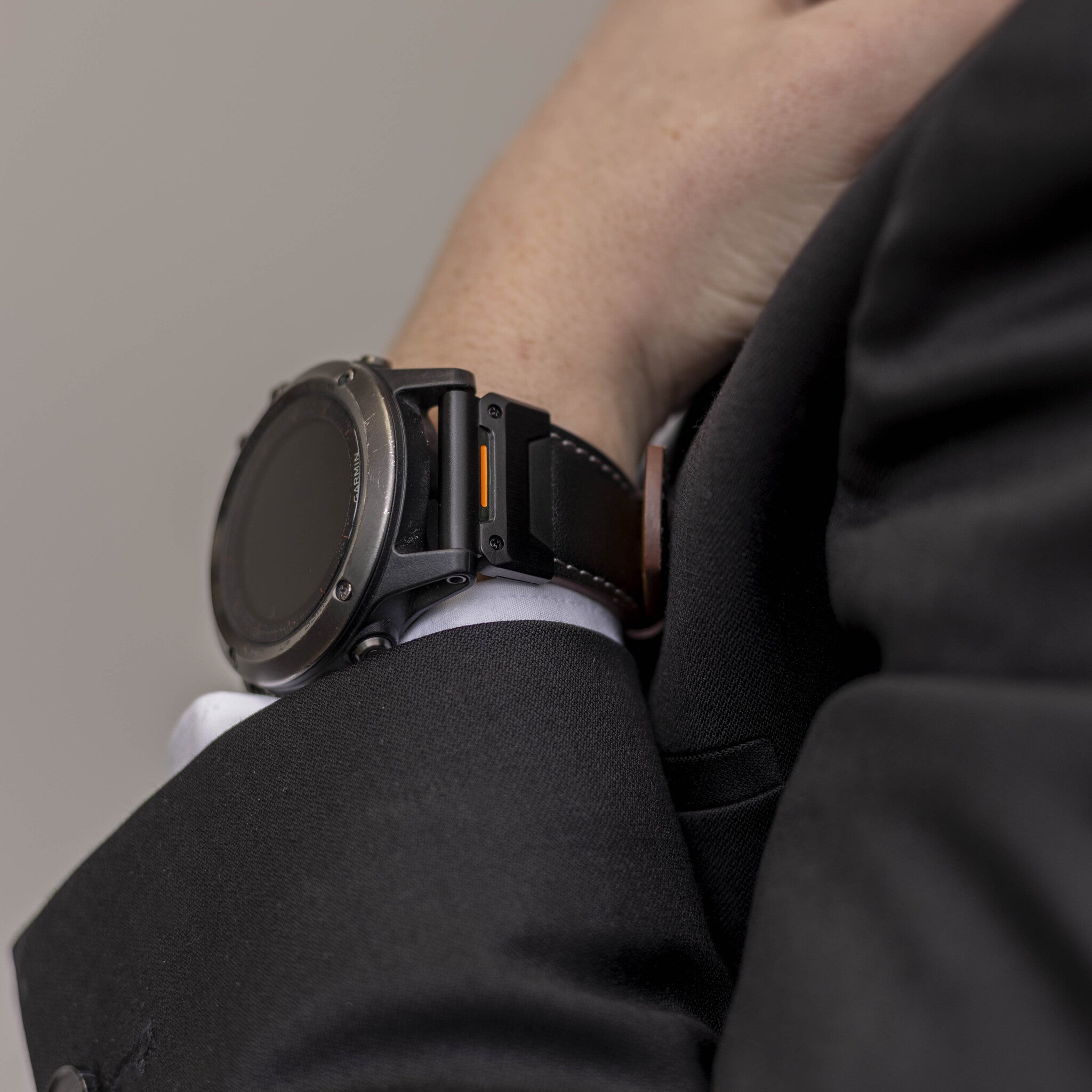 Garmin Tactix 7 Genuine Leather Strap (Black)