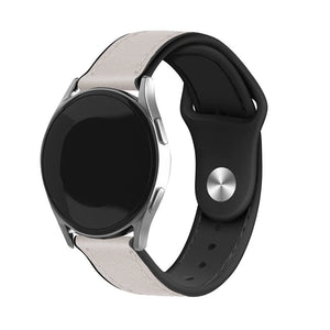 Correa cuero híbrida Amazfit Bip 5 (blanco)