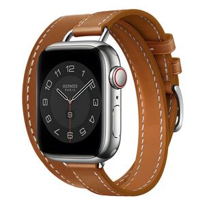 Correa cuero Double Tour Apple Watch (marrón claro)