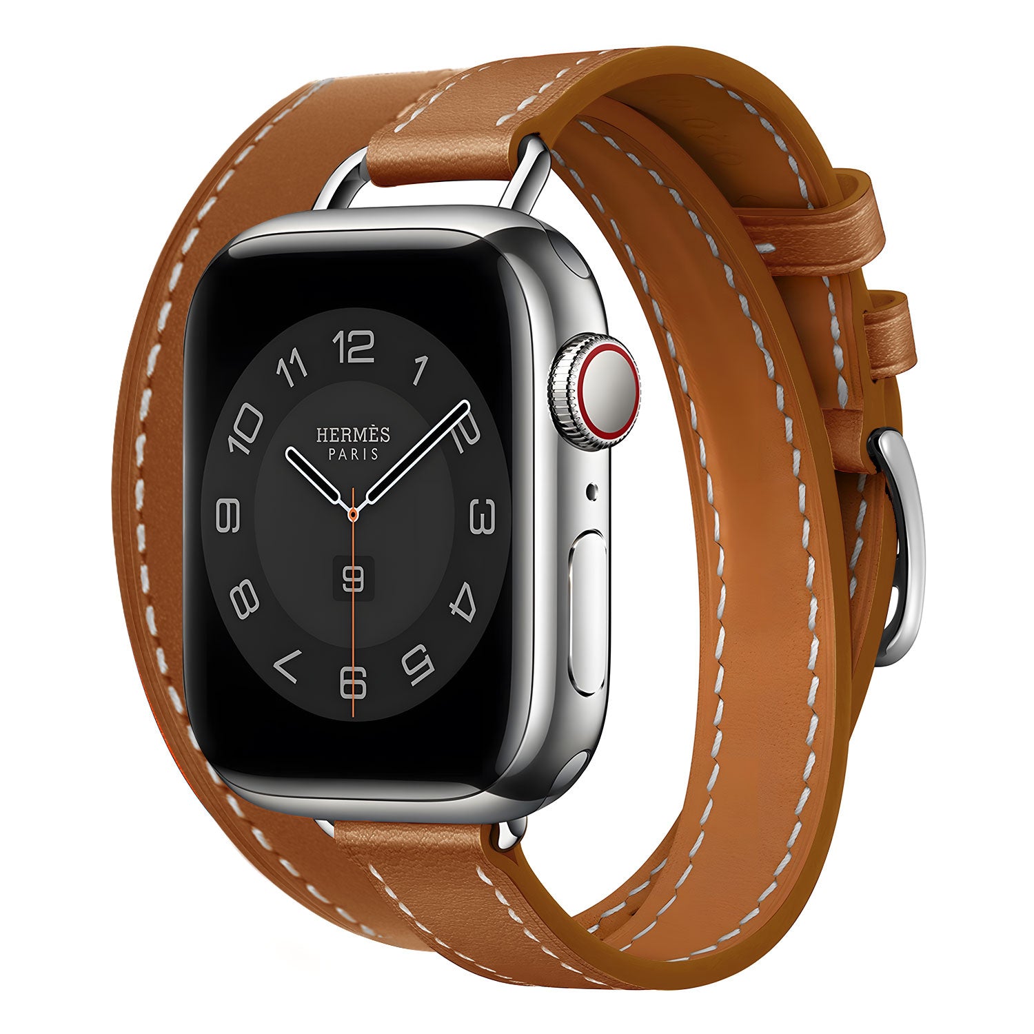 Apple Watch Leather Double Tour Strap (Light Brown)