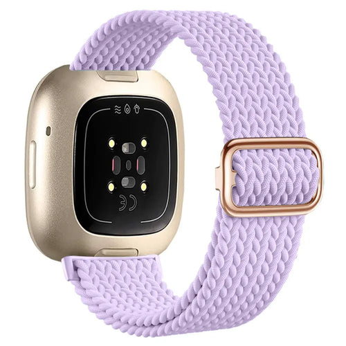 Fitbit Versa 4 Adjustable Woven Strap (Light Purple)
