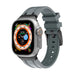 Correa silicona liquida de lujo Apple Watch (gris oscuro con negro)
