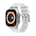 Correa silicona liquida de lujo Apple Watch (blanco con plata)