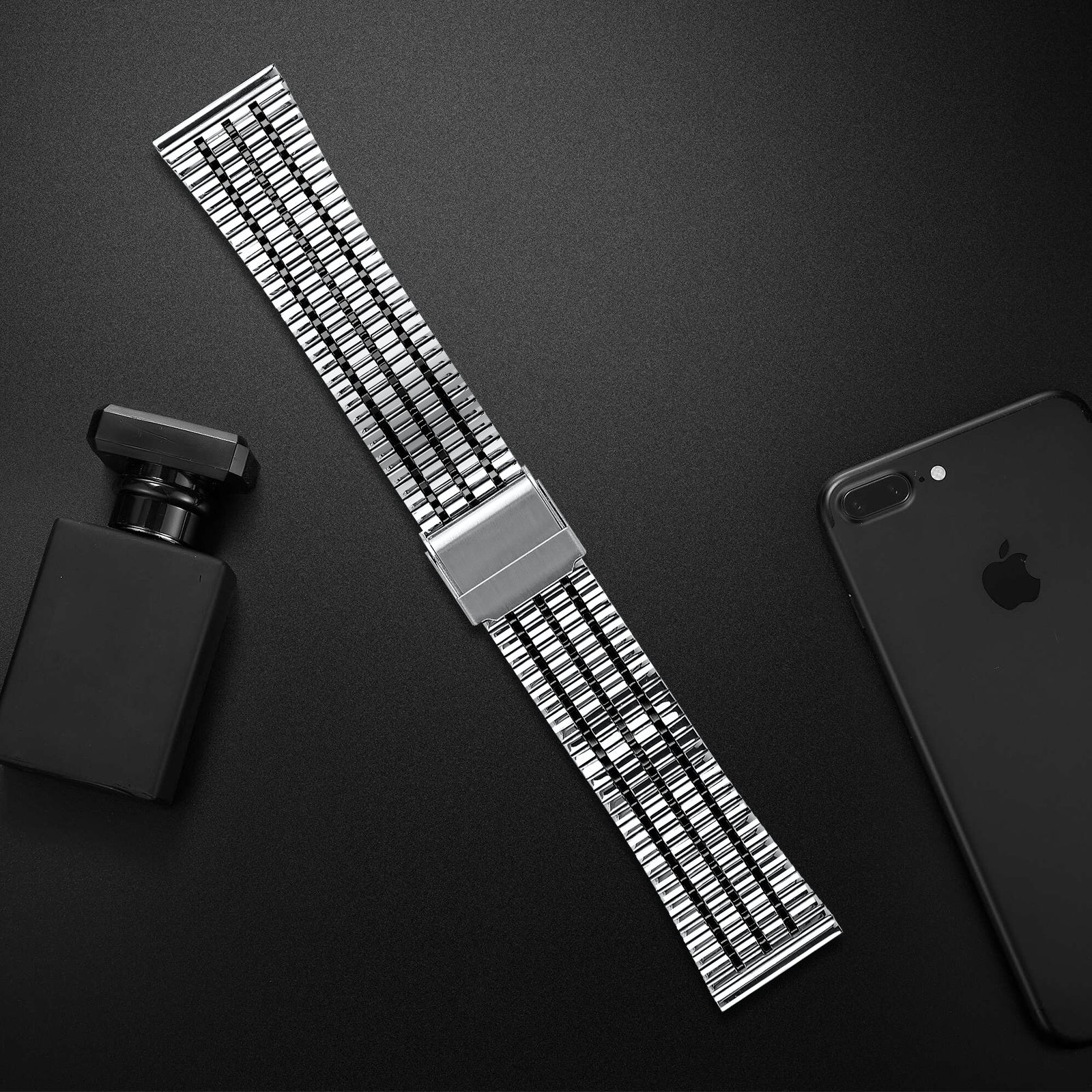 Amazfit Bip 6 Fine Steel Strap (Silver/Black)