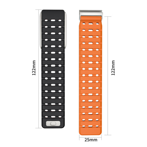 Correa silicona magnética compatible con Whoop 5.0 (negro/naranja)