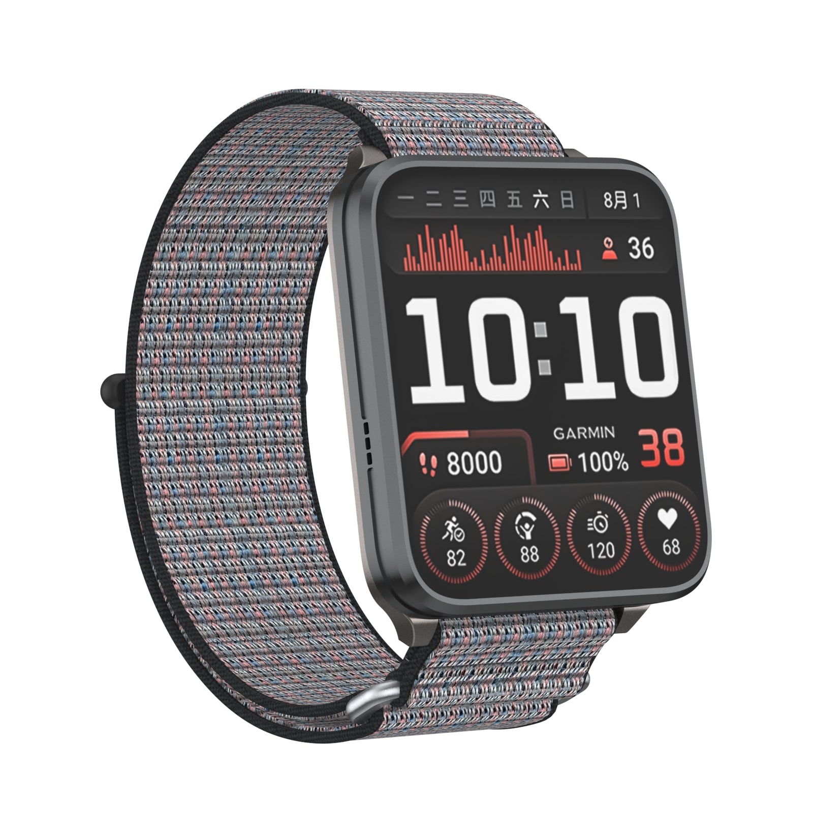 Correa nylon Garmin Venu X1 (grisazul)