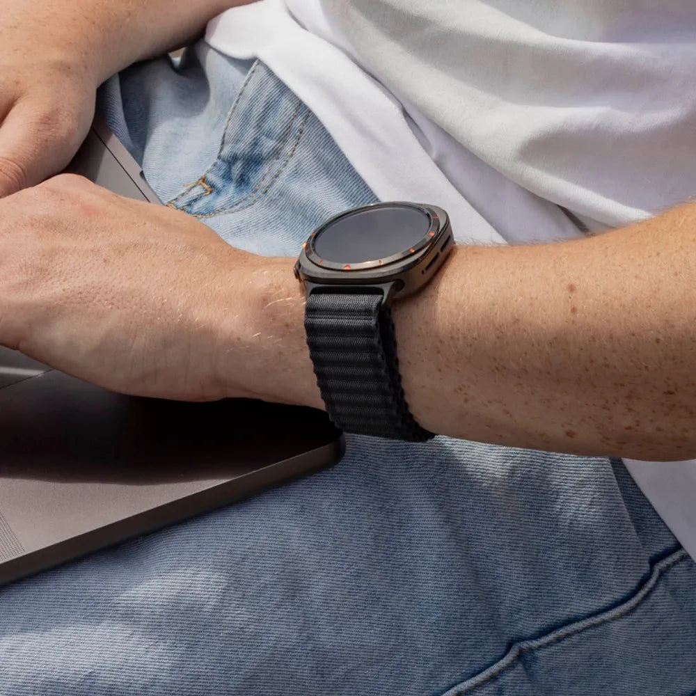 Correa nylon Outdoor Samsung Galaxy Watch Ultra (negro)